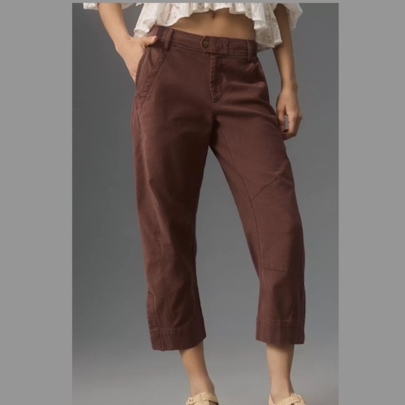 Anthropologie The Berkley Cropped Pants Size Small - Picture 2 of 16